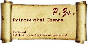 Princzenthal Zsanna névjegykártya